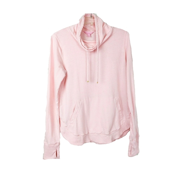 **SOLD**Lilly Pulitzer Pink Funnel Neck Pullovr - Picture 2 of 9